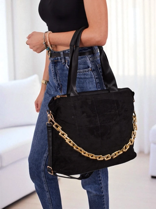 Жіноча сумка-шопер еко + замшева Azure Veil