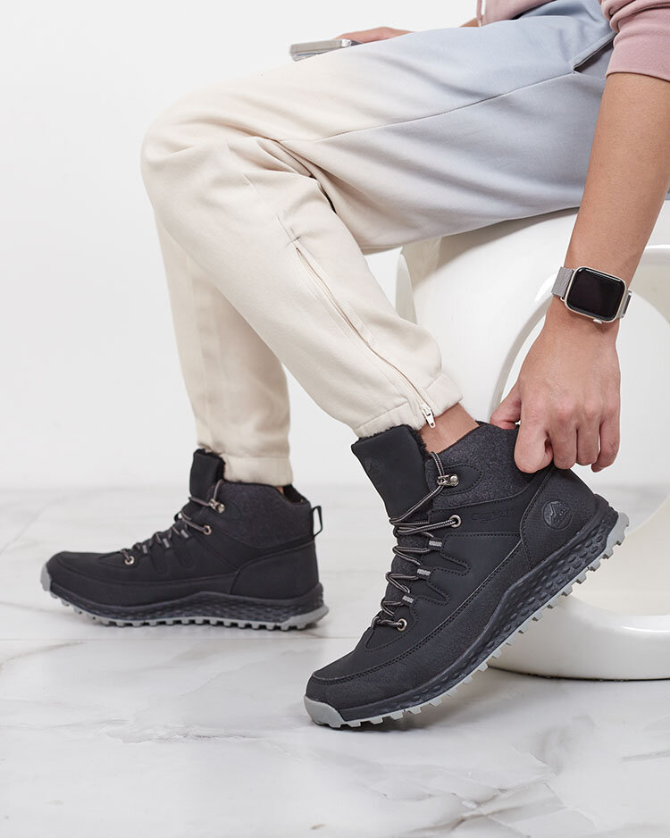 Royalfashion Herren Trapper in schwarz Jekouia