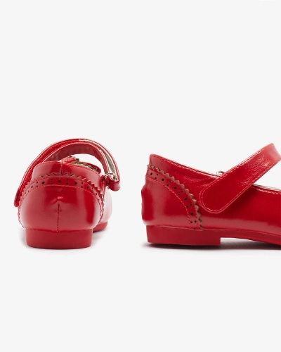 Rote Mädchen-Pumps mit Schleife Proya- Footwear