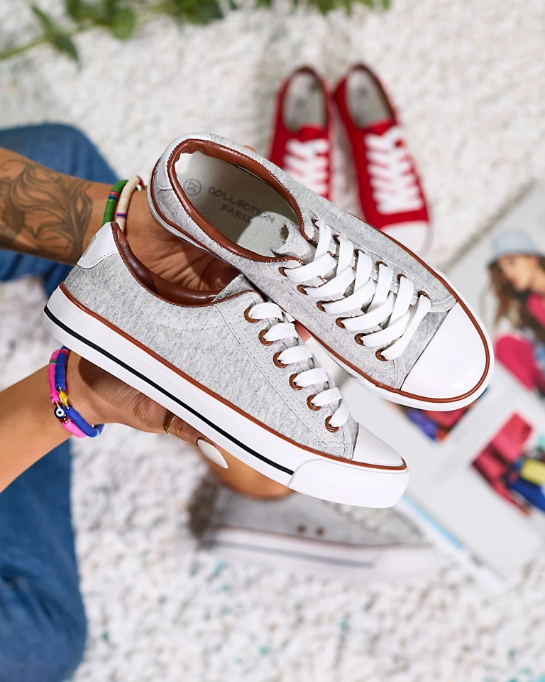 Royalfashion Hellgraue Damen Gumpy Sneakers