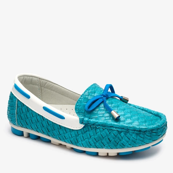 Türkisfarbene Mokassins für Kinder Dannad- Footwear