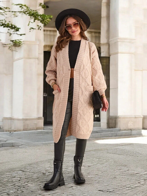 Рояльна мода В'язаний жіночий пончо-світшот