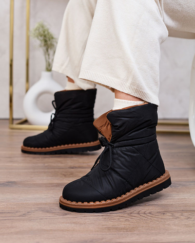 Royalfashion Damen Schlupf-Schneestiefel in schwarz Nevonsis