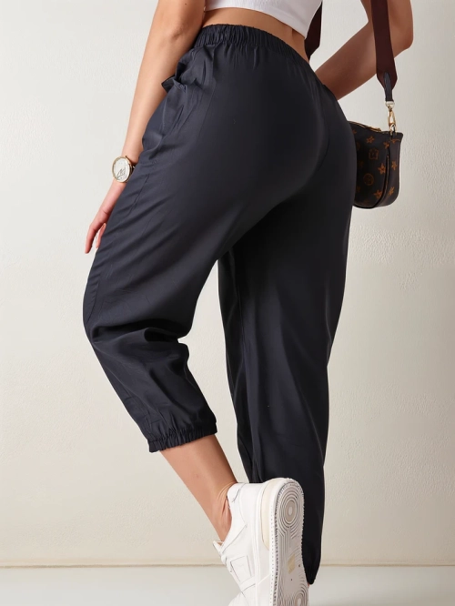 Royalfashion Простые женские тканевые брюки 7/8