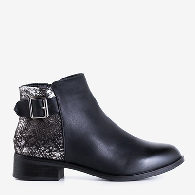 Schwarze Damenstiefel mit flachen Absätzen Fireli - Footwear
