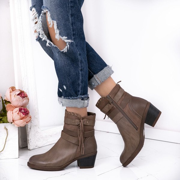 Stiefel auf dem Pfosten in dunkelbraun Junco - Footwear 1