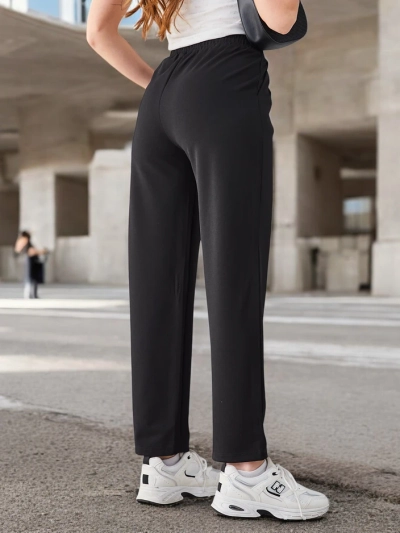 Royalfashion Einfache Damenhose mit Bindeband