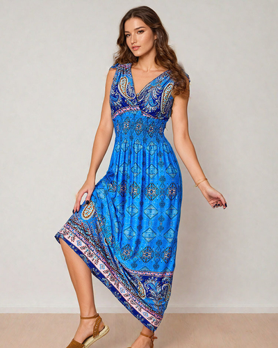 Royalfashion Damen Print Midikleid