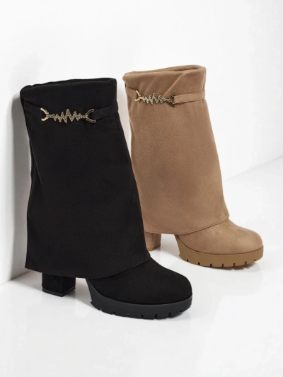 Luna Schwarze Elegante Stiefeletten für Kalte Tage