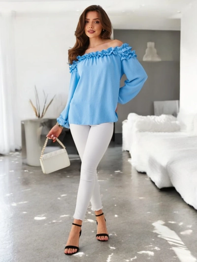 Royalfashion Damenbluse im spanischen Stil mit Rüschen