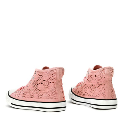 Rosa Turnschuhe mit Spitzenbesatz Viven - Footwear