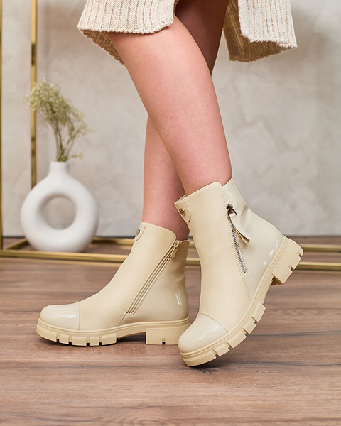 Royalfashion Beige matte Hedaheh Damenstiefel