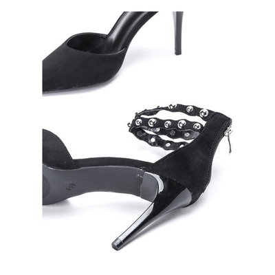 Schwarze High Heels mit dekorativer Schnalle Dayene - Footwear