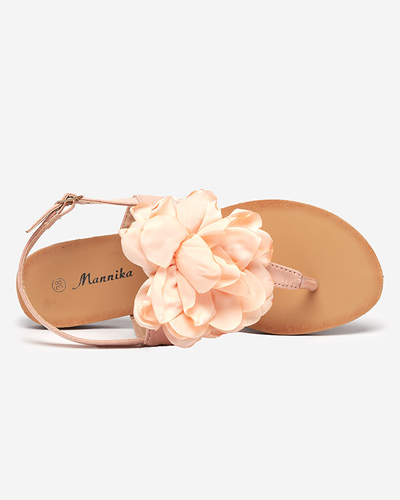 Gepuderte Damensandalen mit Blume Nerikala - Schuhe
