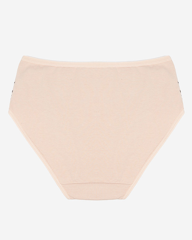 Damenslip mit beigem Aufdruck. PLUS SIZE - Unterwäsche