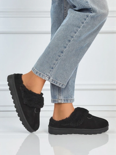 Kurze Damenstiefel a'la Schneestiefel mit Fell Velour Fang