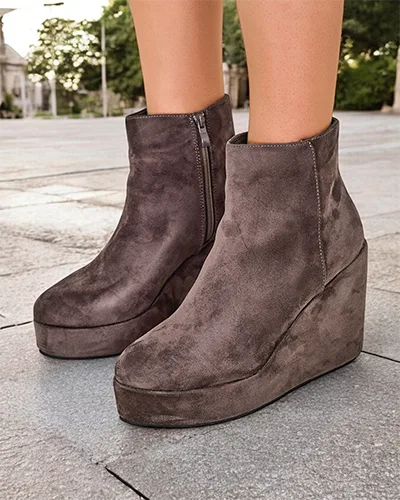 Royalfashion Damen Keil-Stiefel Sieffa