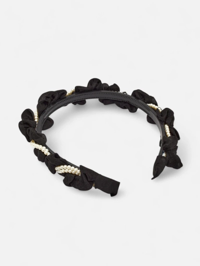 Royalfashion Haarband mit Raffung und Perlen