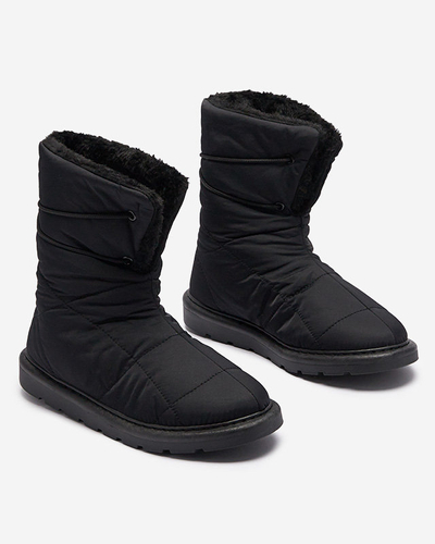 Damenstiefeletten Luna Schwarz Stoff Warm für den Winter