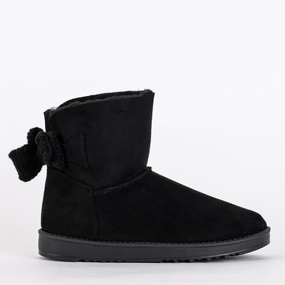 Damenstiefeletten Aurelia in Schwarz mit flachem Absatz