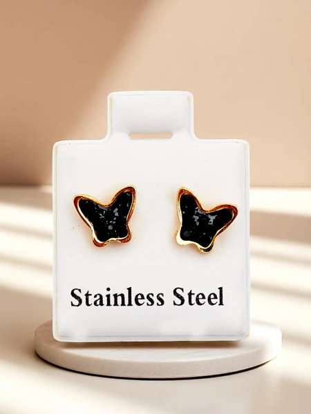 Royalfashion Жіночі сережки із цирконієм Метелики