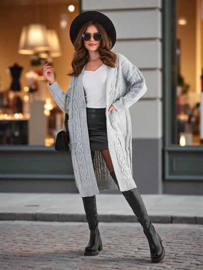 Royalfashion Damen Strickponcho Pullover