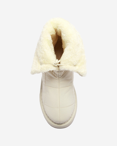 Beige Damenschuhe a'la Schneestiefel Amirfu- Footwear