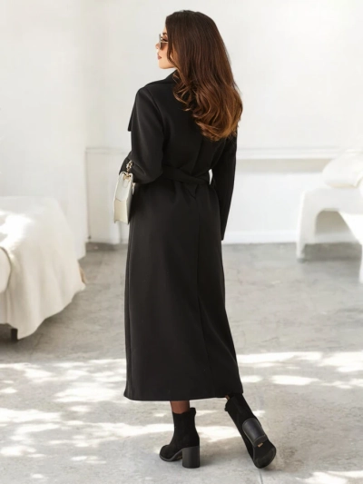 Royalfashion Damen-Max mantel mit Bindegürtel