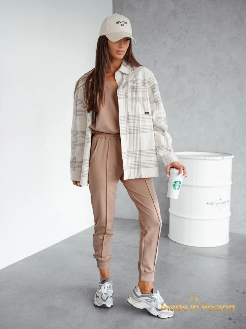 Бежевий Комплект Livia з V-подібним Вирізом