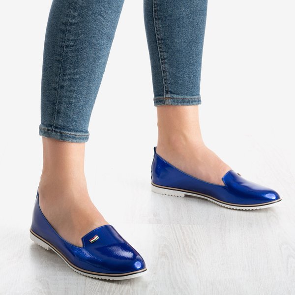 Blaue Kobalt-Slipper für Damen von Cyganeska - Schuhe 1