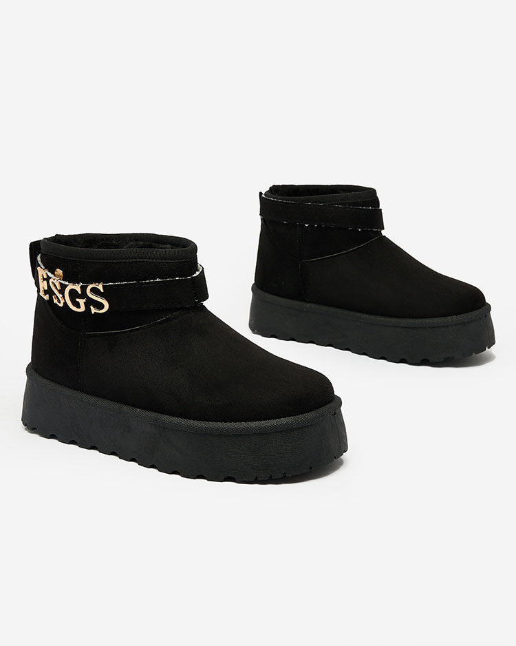 Royalfashion Rosa Damen a'la Schneestiefel mit Esgala-Verzierung