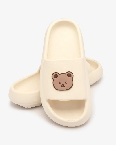 Royalfashion Creme Damen Flip-Flops aus Gummi Mabyn