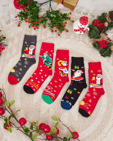 Royalfashion Herren-Weihnachtssockenset 5er-Pack