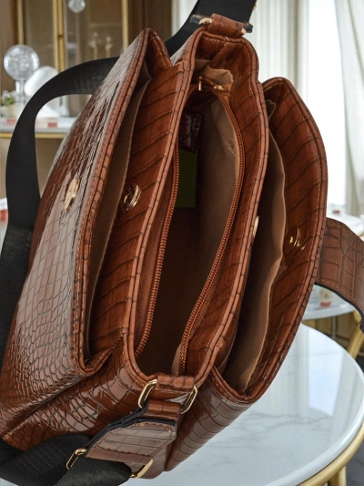 Lackierte kleine Damenhandtasche aus Öko-Leder Gilded Night