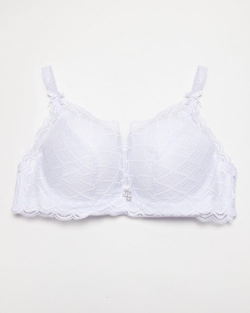 Білий жіночий бюстгальтер з мереживом