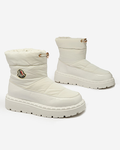 Royalfashion Damen Schlupf-Schneestiefel in weißer Farbe Ireda