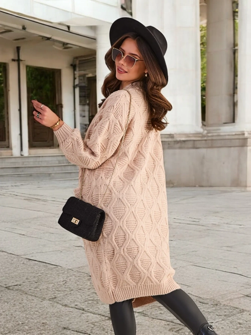 Рояльна мода В'язаний жіночий пончо-світшот