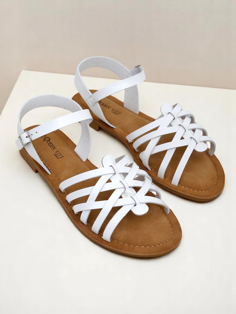 Royalfashion Damen-Sandalen mit dekorativen Riemchen Livia