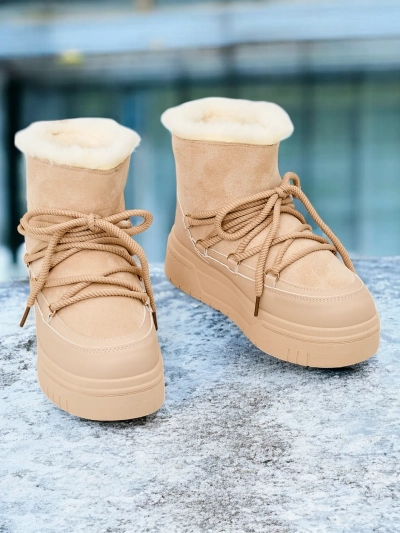 Royalfashion Damen Schnürschnee stiefel Moniuc