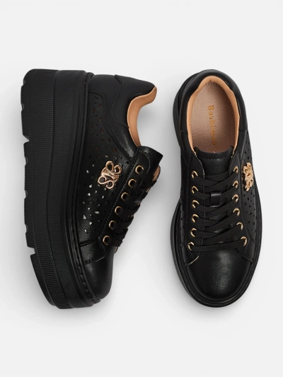 Ażurowe sportowe sneakersy damskie ze skóry naturalnej Atelle