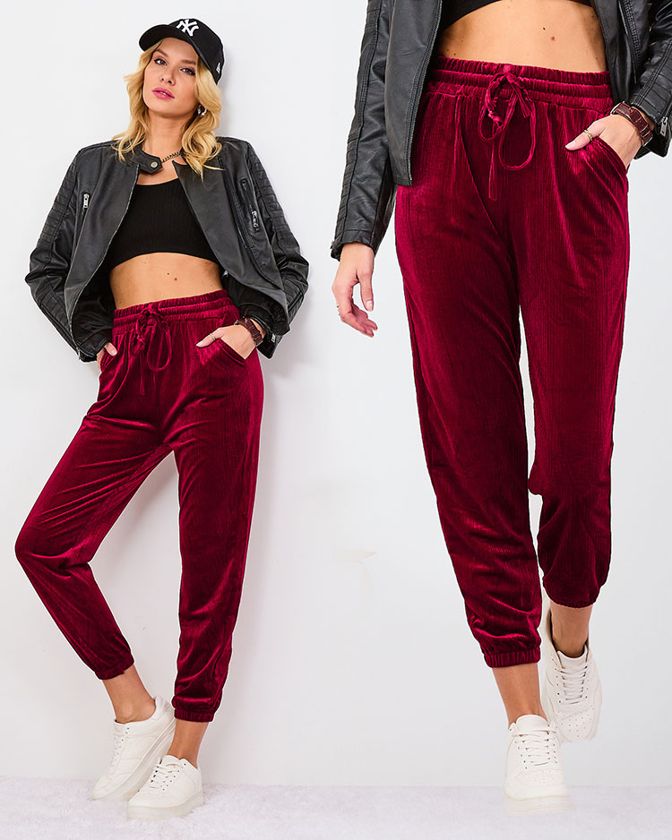 Royalfashion Graue Damen Cord-Sweatpants