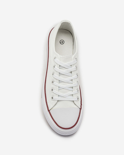 Weiße klassische Damen-Schnürsneaker Ogisa - Schuhe