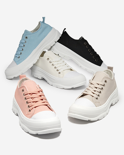 Graue Damen-Sneaker auf höherer Sohle Mytiko - Footwear