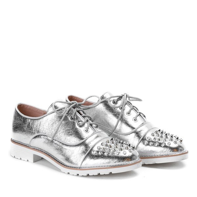 Silberne Schuhe aus Kunstleder mit Ziernieten Amie - Footwear 1