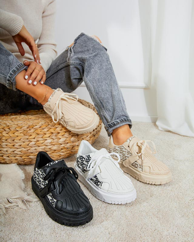 Weiße Sport-Sneaker für Damen mit Ibibis-Aufdruck - Schuhe