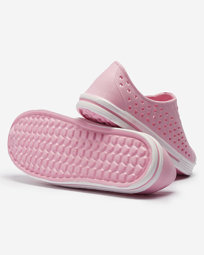 Rosa durchbrochene Kinder-Sneakers aus Gummi Jiteri - Footwear