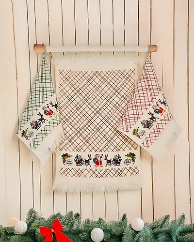 Royalfashion Weihnachtsset aus 3 Küchentüchern