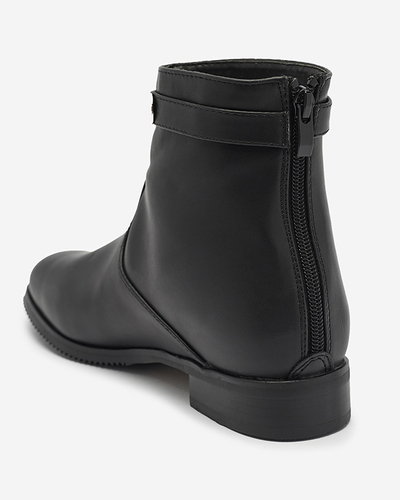 Damenstiefel mit Goldverzierung in Schwarz Hontes- Footwear