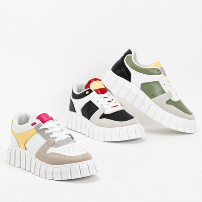 Nortelo beige und weiße Damen Sportschuhe - Schuhe