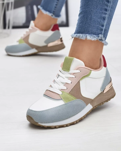Sportliche Damen-Sneaker in Weiß und Blau Runan - Footwear